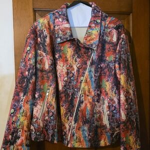 Ashley Stewart Multicolor Abstract Blouse